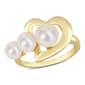 Gemstone Classics(tm) Yellow Plated Sterling Silver Pearl Ring - image 1