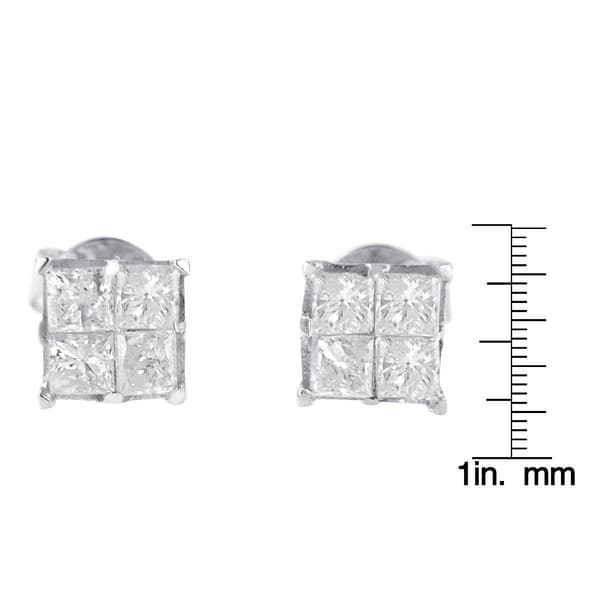 Diamond Classics&#8482; 10kt. Diamond Square Stud Earrings