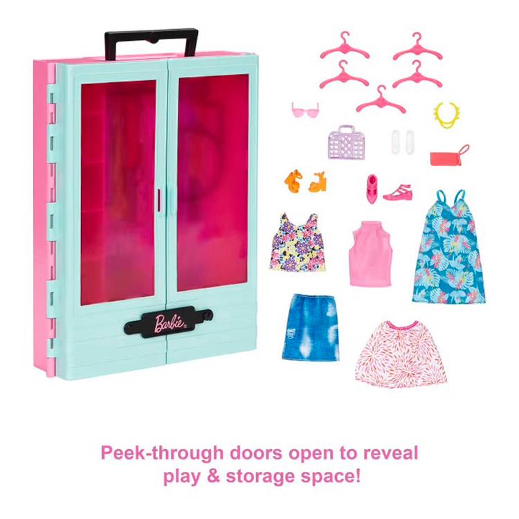 Barbie® Closet Playset With 3 Outfits & Accessories