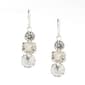 Rosa Rhinestones Silver-Tone Plated Triple Drop Earrings - image 1
