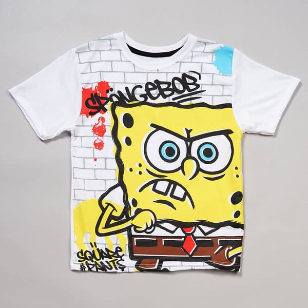 Boys (8-20) Nickelodeon SpongeBob SquarePants Graphic Tee - White - image 