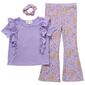 Girls &#40;4-6x&#41; BTween&#40;R&#41; 2pc. Ruffle Tee & Rib Floral Flare Leggings - image 1