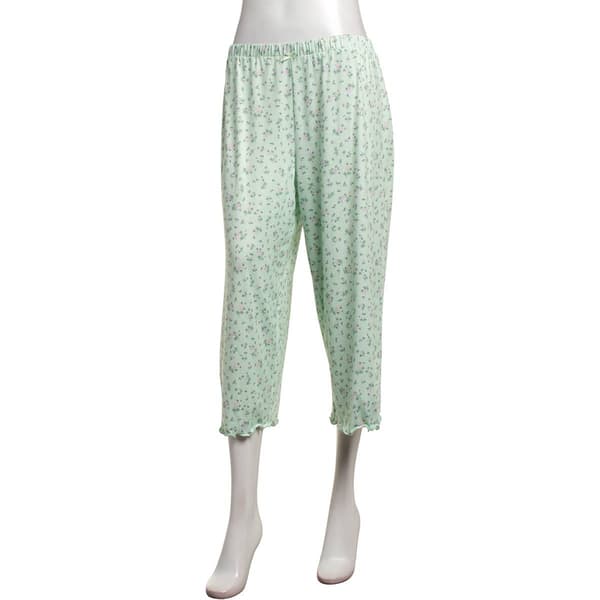 Petite Jessica Simpson Petals Lettuce Edge Pajama Capris - image 