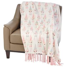 Mountain Ridge Gnomies Loves Peppermint Fringe Popcorn Throw