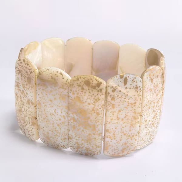 Ashley Cooper(tm) Shell Bracelet w/ Gold-Tone Accents - image 