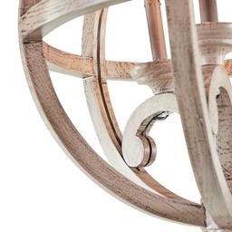 9th & Pike®  Gold Wood Rustic Caged Chandelier