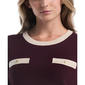 Womens Rafaella® 3/4 Sleeve Contrast Trim Sweater - image 3