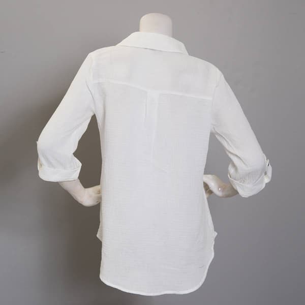 Juniors A. Byer Button Front Portofino Blouse
