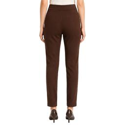 Womens Zac & Rachel Solid Pull On Slim Leg Suede Pants