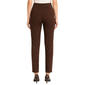 Womens Zac & Rachel Solid Pull On Slim Leg Suede Pants - image 2