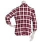 Juniors No Comment Fleece Plaid Flannel with Shirttail Hem-Maroon - image 3
