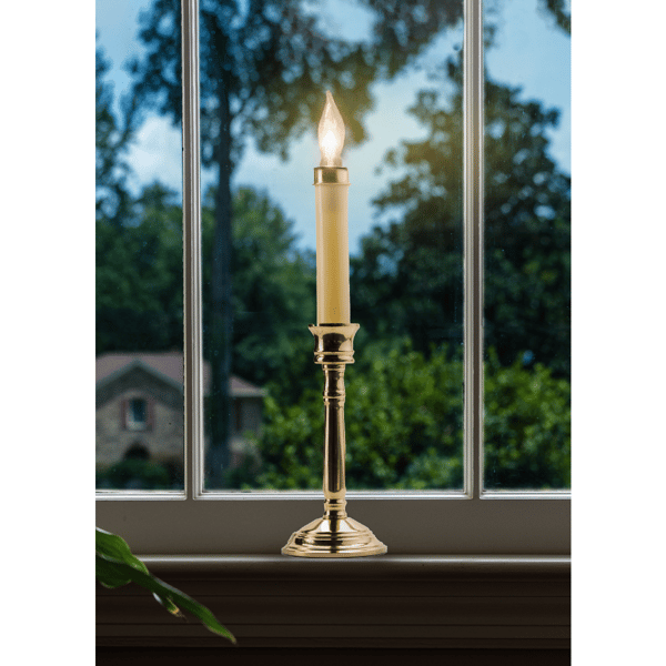 IMC Virginian Solid Brass Electric Window Candle 2pc. Set
