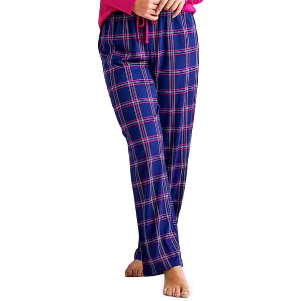 Womens Nautica Plaid Printed Pajama Pants - Navy - image 