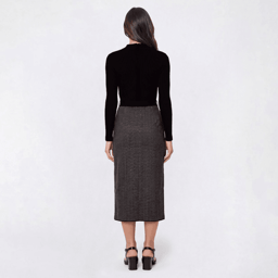 Womens Robbie Bee Long Sleeve Tweed Floral Sweater Dress