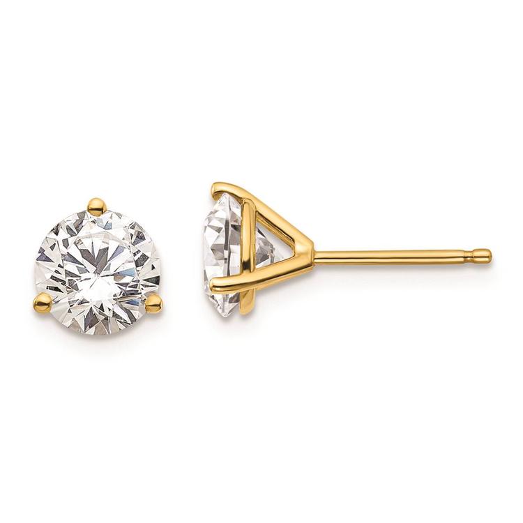 Pure Fire 14kt. Yellow Gold 1 1/2ctw. Lab Grown Diamond Earrings