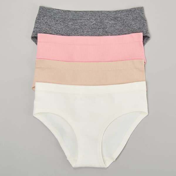 Girls &#40;7-14&#41; Rene Rofe&#40;R&#41; 4pk. Solid & Marled Rib Seamless Panties - image 