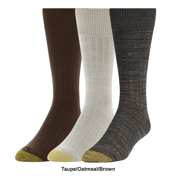 Mens Gold Toe&#174; 3pk. Johnny Rib Crew Socks