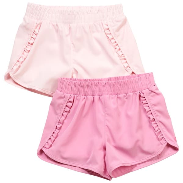 Toddler Girl 90 Degree by Reflex 2pk. Running Shorts with Ruffle - image 
