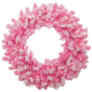 Northlight 24in. Pre-Lit Flocked Pink Pine Christmas Wreath - image 2