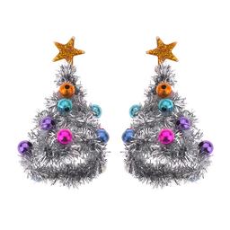 Silver Christmas Tree w/ Ornament Beads