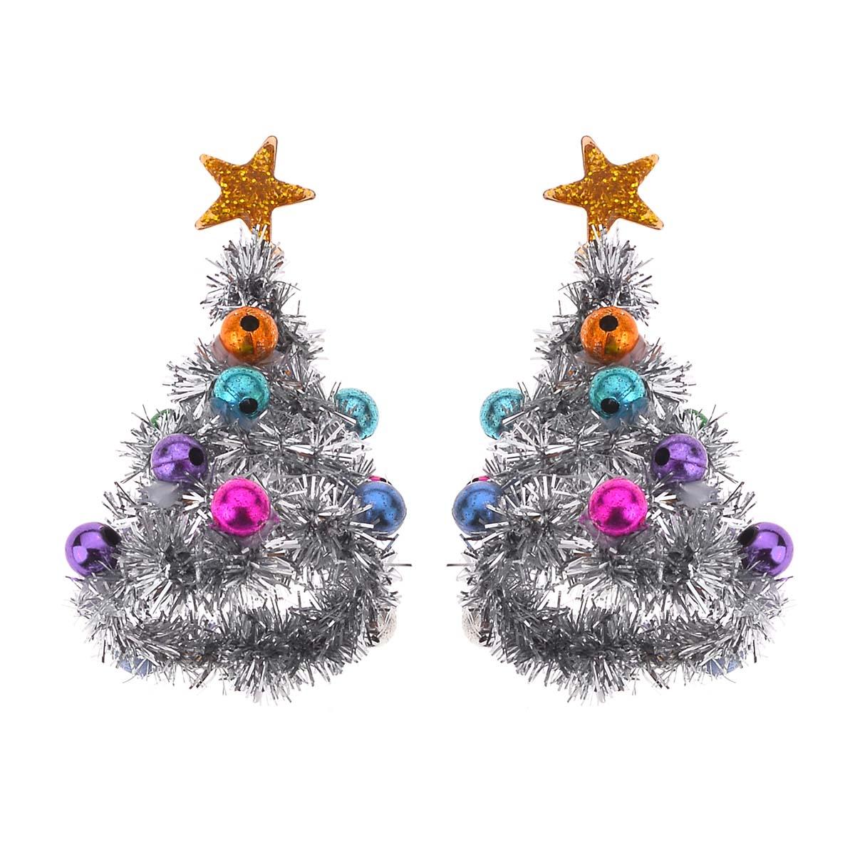 Silver Christmas Tree w/ Ornament Beads