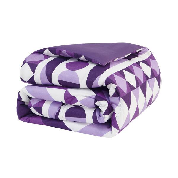 Spirit Linen Home&#8482; 8pc Bed-in-a-Bag Purple Geo Circles Comforter
