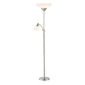 HomeRoots 71in. Silver Metal Two Light Torchiere Floor Lamp - image 1