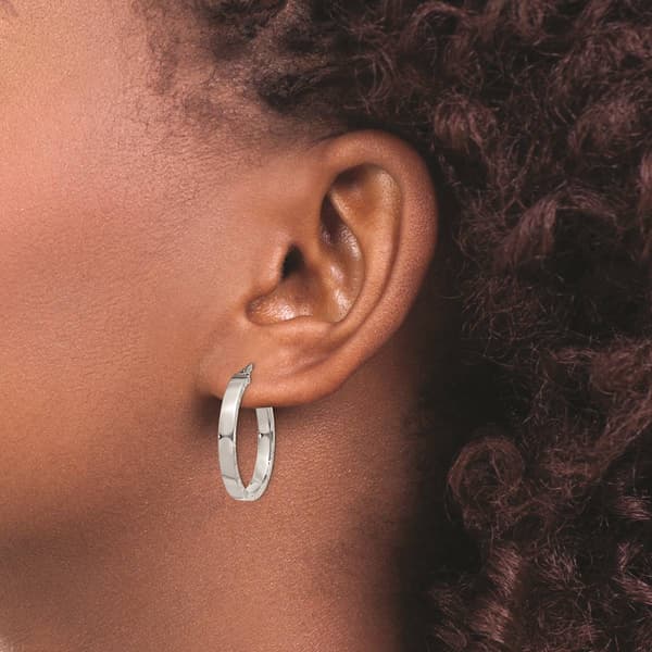 Gold Classics&#8482; 14kt. White Gold 25mm Hoop Earrings