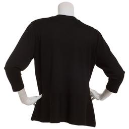 Womens Chloe & Jasmine Solid Peplum Cropped Cardigan