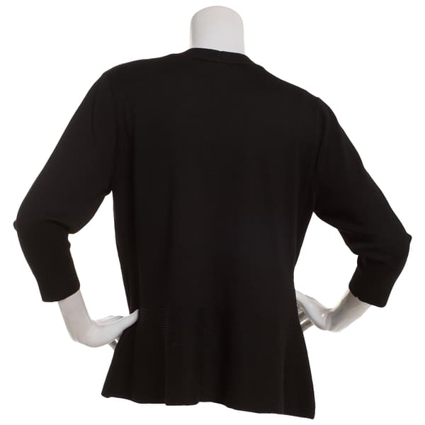 Womens Chloe & Jasmine Solid Peplum Cropped Cardigan