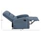 New Ridge Home Goods Charlotte Manual Upholstered Recliner - Blue - image 7