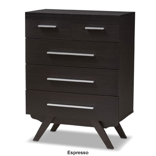 Baxton Studio Auburn 5 Drawer Dresser