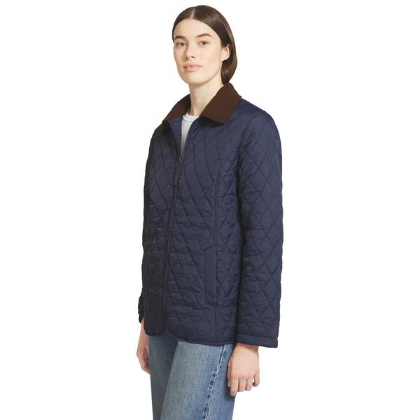 Petite LANDS'' END® Corduroy Collar Zip-Front Quilted Jacket