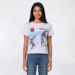 Juniors Freeze Spiderman Skimmer Puff Screen Tee