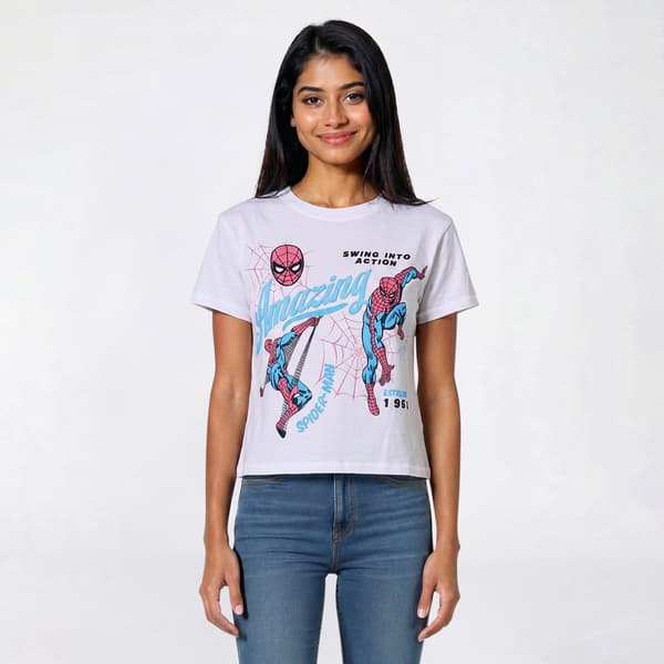 Juniors Freeze Spiderman Skimmer Puff Screen Tee - image 