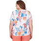 Plus Size Alfred Dunner Neptune Beach Knit Seahorses Texture Top - image 3