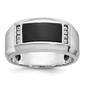 Mens Gentlemens Classics(tm) 14kt. White Gold Rectangle Onyx Ring - image 1