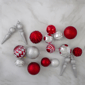 Northlight 75ct. Red & Silver Christmas Ball & Finial Ornaments - image 2