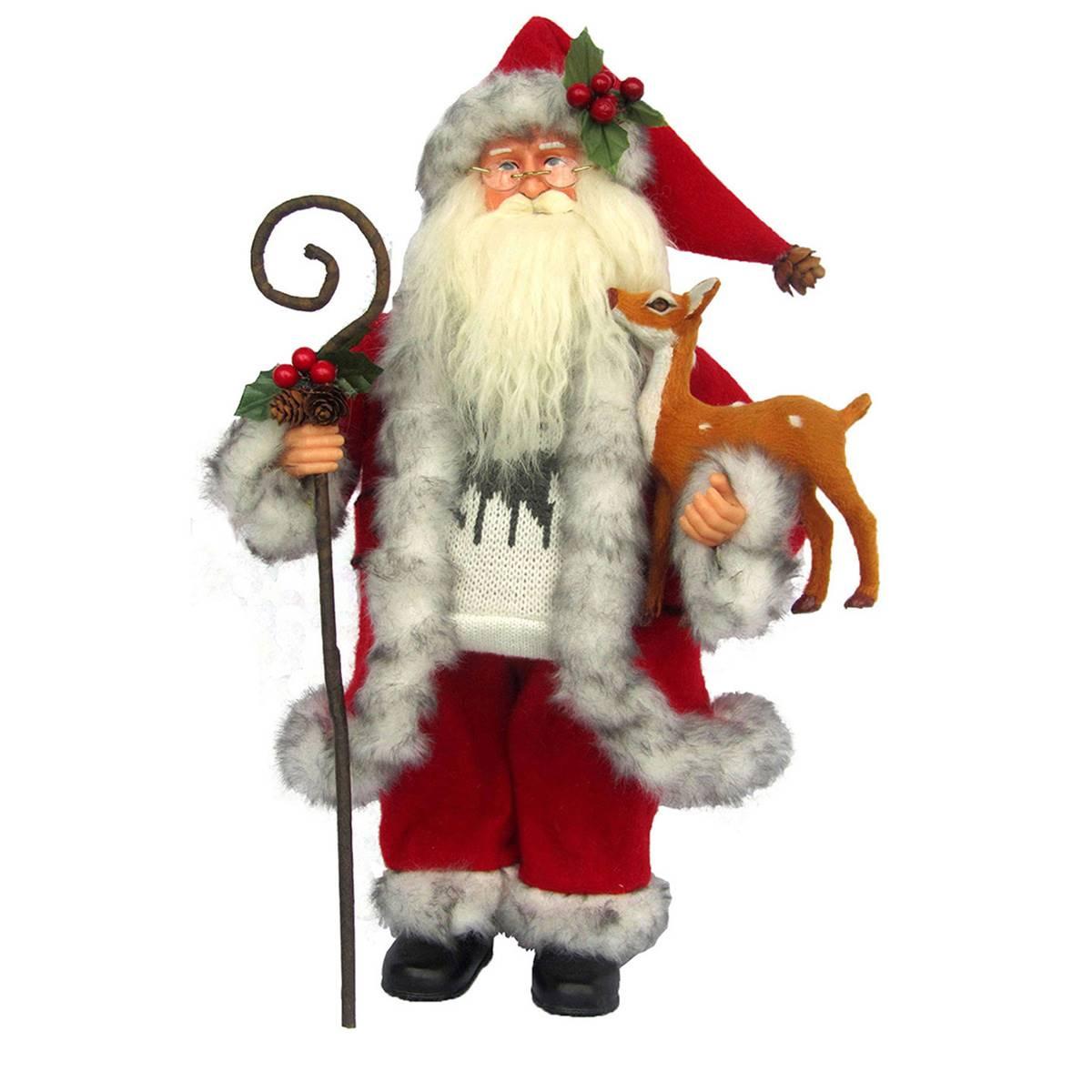 Santa’s Workshop 15in. Reindeer Claus Figurine