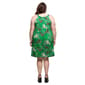 Plus Size 24/7 Comfort Apparel Green Floral Keyhole Dress - image 3