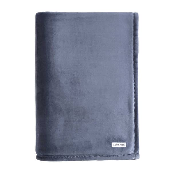 Calvin Klein Solid Plush Blanket - image 