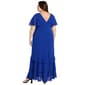 Plus Size R&M Richards Short Sleeve Ruffle Tiered Evening Gown - image 2