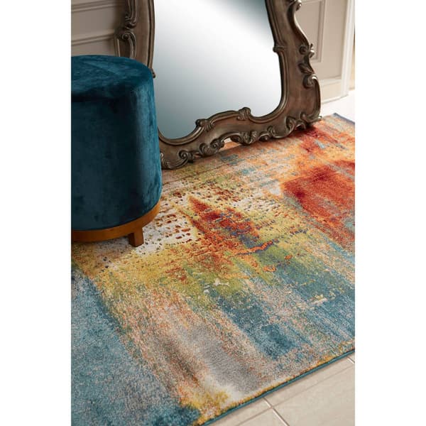 KAS Illusions 8 x 10 Multi Luminus Rectangle Area Rug