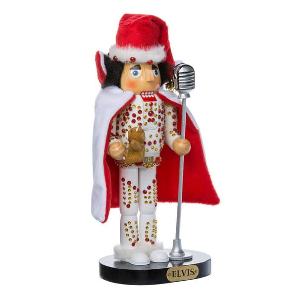 Kurt S. Adler 10in. Elvis in White Suit Nutcracker