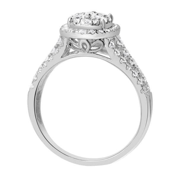 Nova Star&#174; White Gold Lab Grown Diamond Engagement Ring