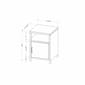 South Shore Sweedi Metal 1-Door Nightstand - image 8