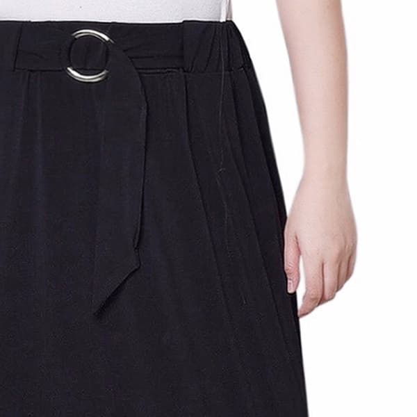 Womens NY Collection O-Ring Buckle Maxi Skirt
