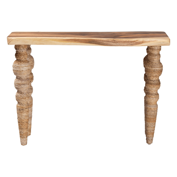 bali & pari Nasnan Teak Wood Console Table