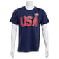 Mens Home of the Brave USA Corner Flag Graphic Tee - image 1