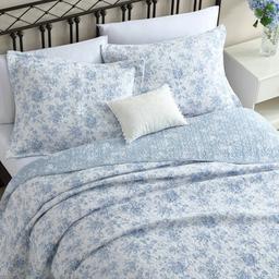 Laura Ashley® Walled Garden 136 Thread Count Reversible Quilt Set